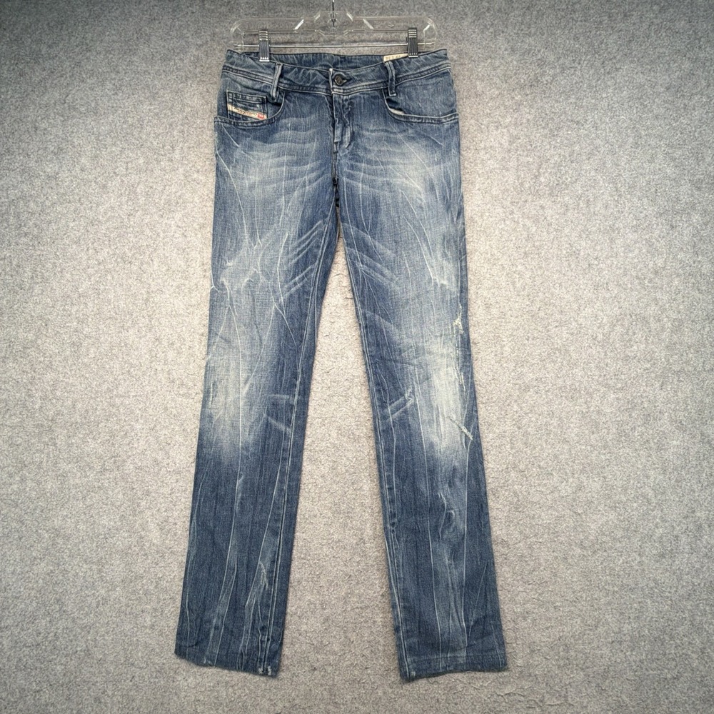 Diesel Women's Jeans Newz 29x34 Blue Straight Denim